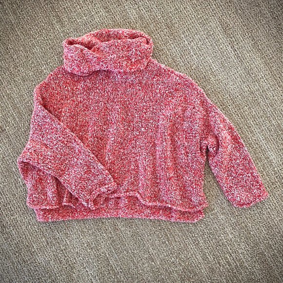 Free People NWT BFF Cowl Neck Sweater in Flame Red, Size Small - Picture 7 of 15